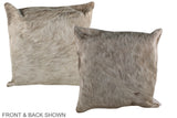 Champagne 20"x20" Brazilian Cowhide Pillow #A36847 by Hudson Hides
