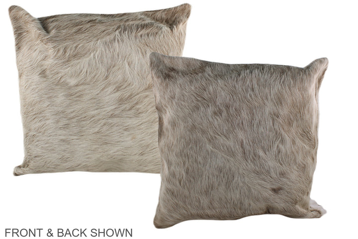 Champagne 20"x20" Brazilian Cowhide Pillow #A36847 by Hudson Hides