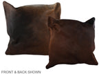 Chocolate 20"x20" Brazilian Cowhide Pillow #A36854 by Hudson Hides