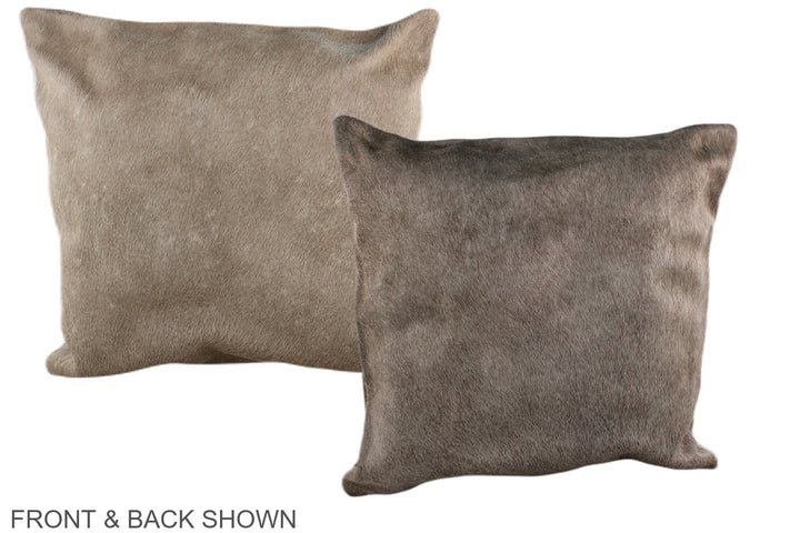 Taupe 20"x20" Brazilian Cowhide Pillow #A36858 by Hudson Hides