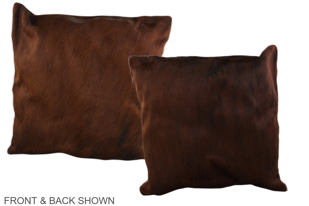 Solid Brown 20"x20" Brazilian Cowhide Pillow #A36859 by Hudson Hides