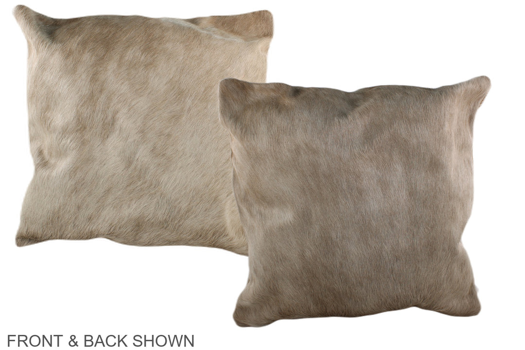 Champagne 20"x20" Brazilian Cowhide Pillow #A36864 by Hudson Hides