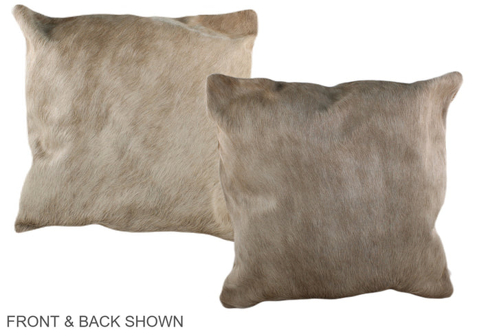 Champagne 20"x20" Brazilian Cowhide Pillow #A36864 by Hudson Hides