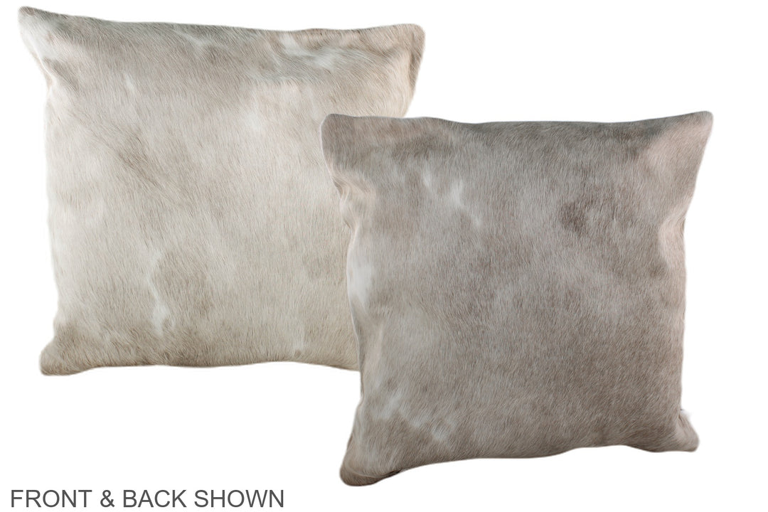 Champagne 20"x20" Brazilian Cowhide Pillow #A36867 by Hudson Hides