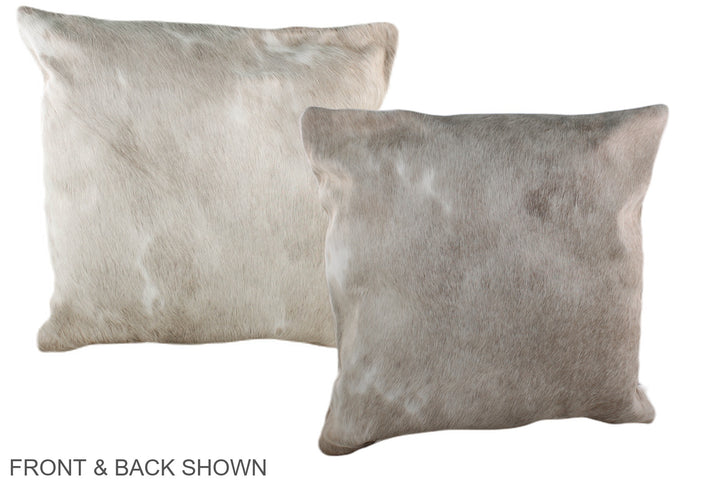 Champagne 20"x20" Brazilian Cowhide Pillow #A36867 by Hudson Hides