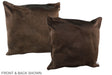 Chocolate 20"x20" Brazilian Cowhide Pillow #A36873 by Hudson Hides