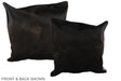 Solid Black 20"x20" Brazilian Cowhide Pillow #A36874 by Hudson Hides