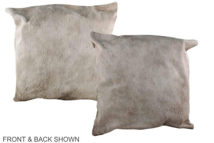 Taupe 20"x20" Brazilian Cowhide Pillow #A36875 by Hudson Hides