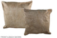 Taupe 20"x20" Brazilian Cowhide Pillow #A36878 by Hudson Hides
