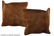Solid Brown 20"x20" Brazilian Cowhide Pillow #A36879 by Hudson Hides