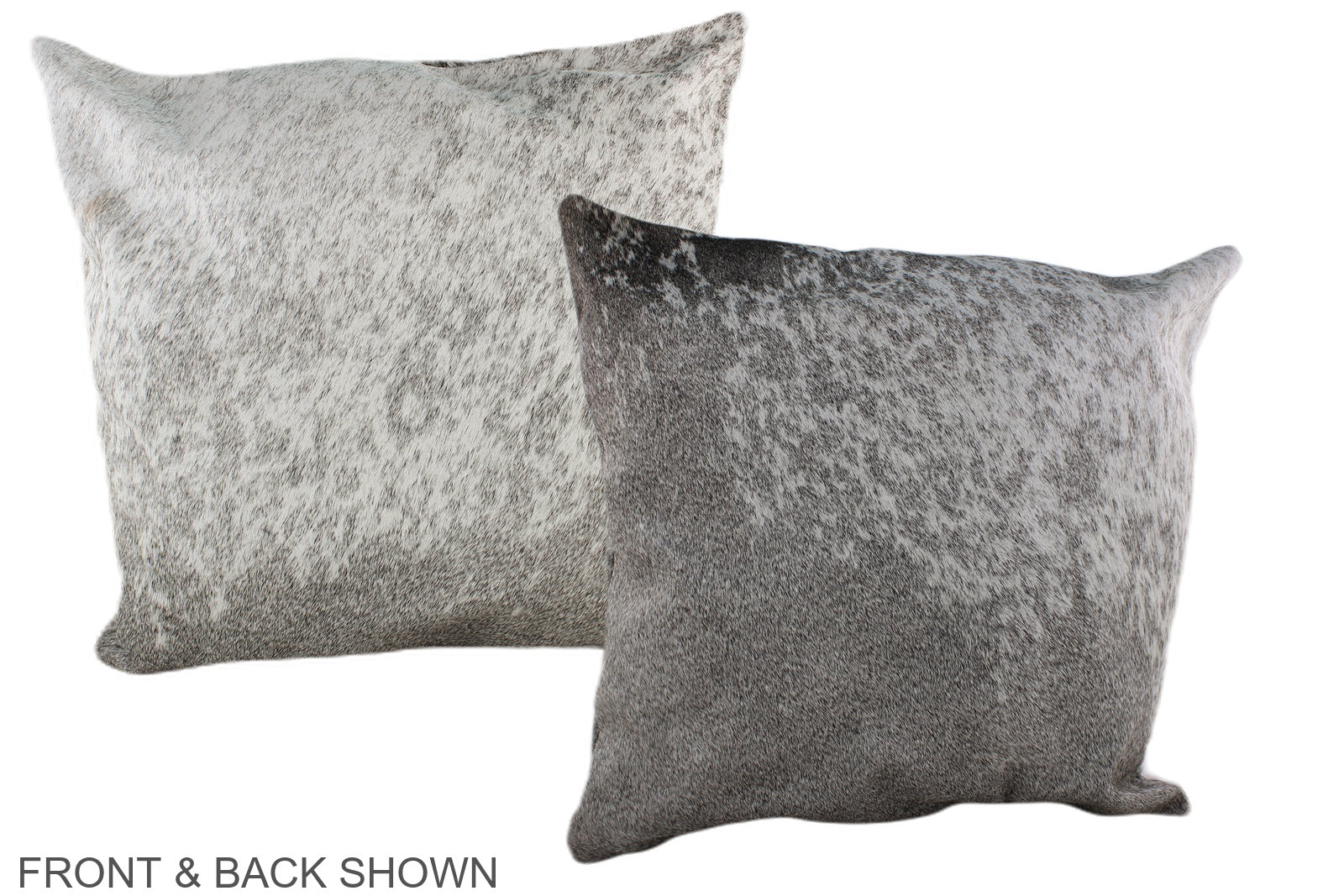 Grey with White Cowhide Pillow #A36881