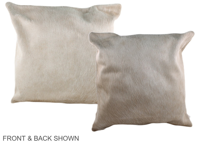 Champagne 20"x20" Brazilian Cowhide Pillow #A36883 by Hudson Hides