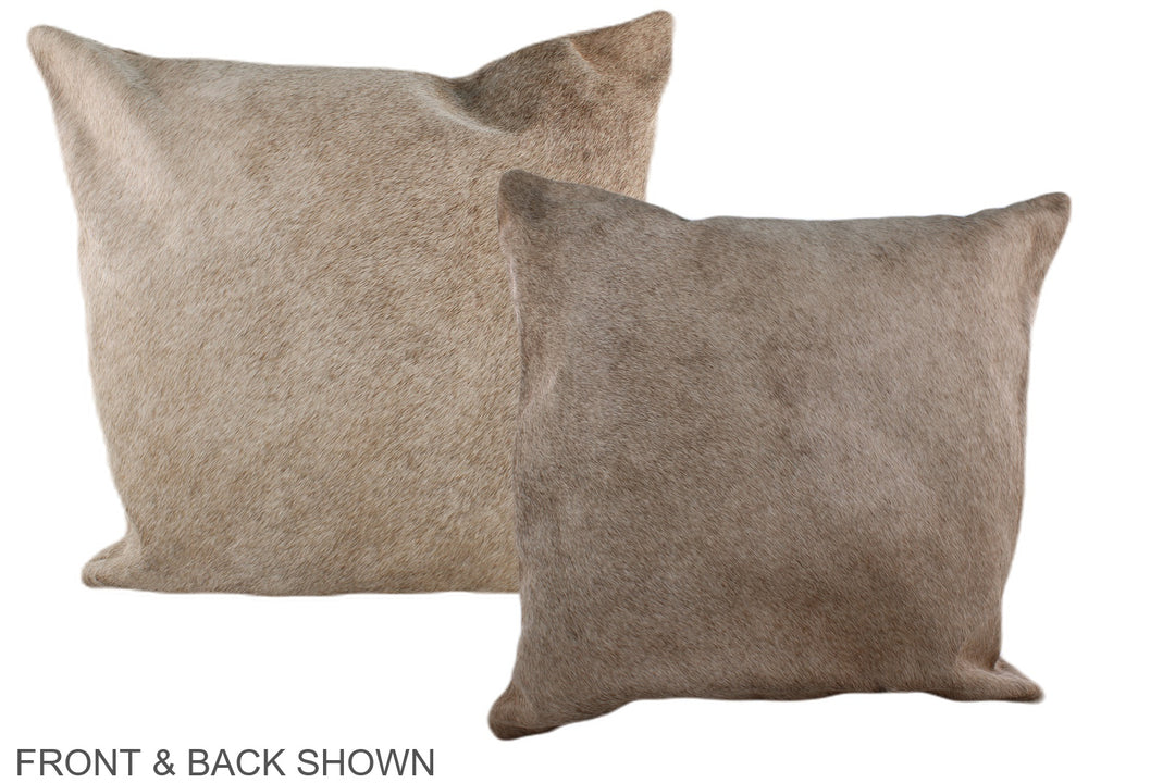 Taupe 20"x20" Brazilian Cowhide Pillow #A36886 by Hudson Hides