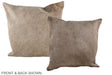 Taupe 20"x20" Brazilian Cowhide Pillow #A36886 by Hudson Hides