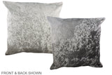 Grey with White 20"x20" Brazilian Cowhide Pillow #A36888 by Hudson Hides