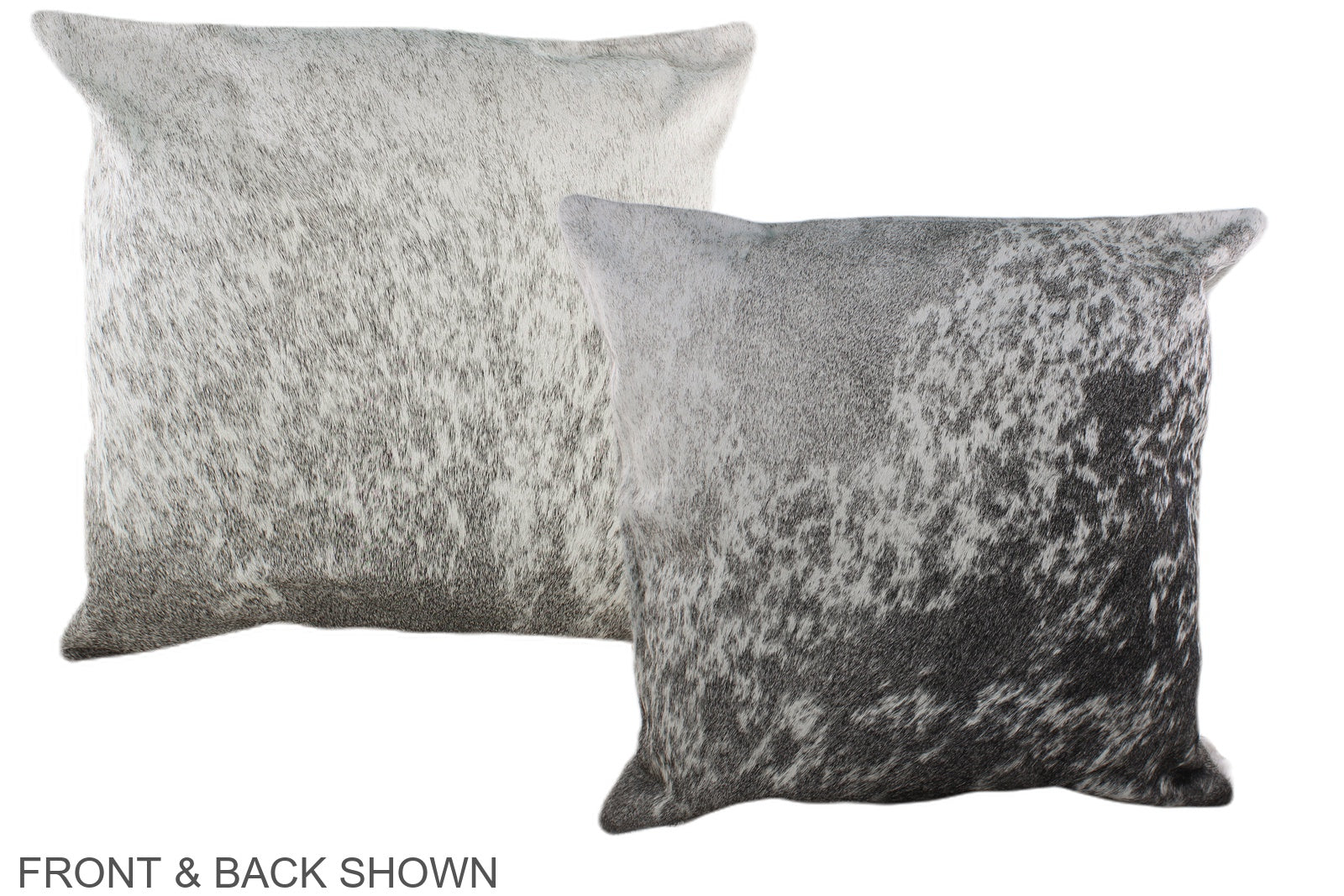 Grey with White Cowhide Pillow #A36888