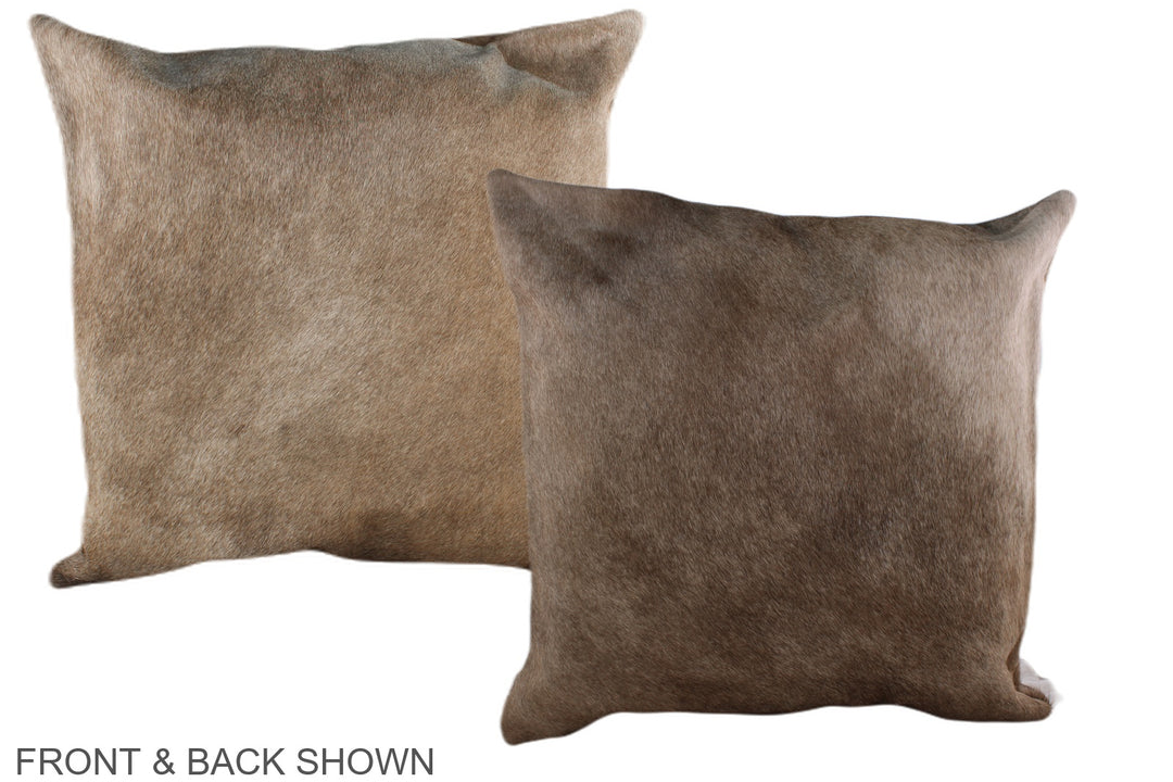 Taupe 20"x20" Brazilian Cowhide Pillow #A36889 by Hudson Hides