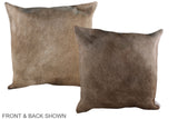 Taupe 20"x20" Brazilian Cowhide Pillow #A36889 by Hudson Hides