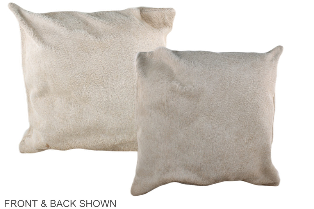 Champagne 20"x20" Brazilian Cowhide Pillow #A36890 by Hudson Hides