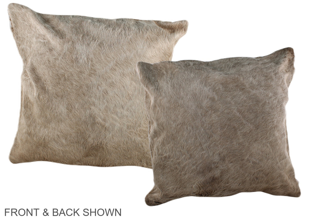 Champagne 20"x20" Brazilian Cowhide Pillow #A36892 by Hudson Hides