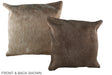 Taupe 20"x20" Brazilian Cowhide Pillow #A36895 by Hudson Hides