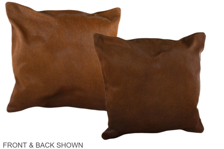 Solid Brown 20"x20" Brazilian Cowhide Pillow #A36896 by Hudson Hides