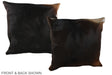 Chocolate 20"x20" Brazilian Cowhide Pillow #A36897 by Hudson Hides