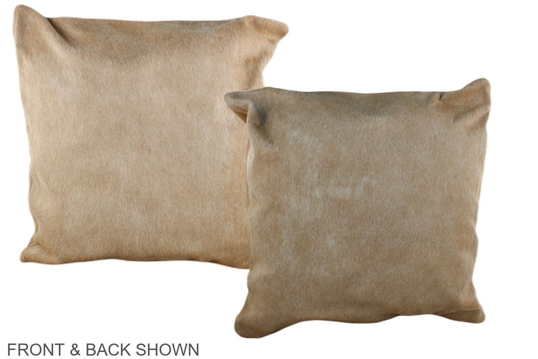 Beige 20"x20" Brazilian Cowhide Pillow #A36900 by Hudson Hides