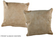 Beige 20"x20" Brazilian Cowhide Pillow #A36904 by Hudson Hides