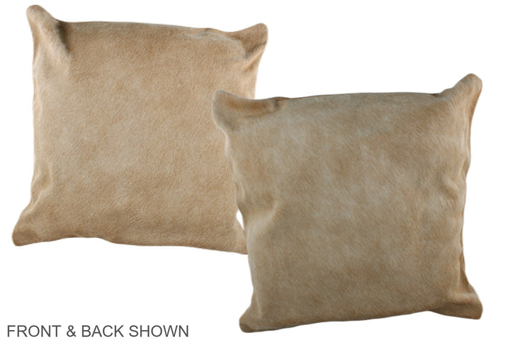 Beige 20"x20" Brazilian Cowhide Pillow #A36904 by Hudson Hides