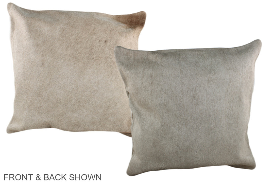 Champagne 20"x20" Brazilian Cowhide Pillow #A36907 by Hudson Hides