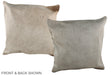 Champagne 20"x20" Brazilian Cowhide Pillow #A36907 by Hudson Hides