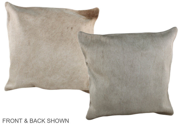 Champagne 20"x20" Brazilian Cowhide Pillow #A36907 by Hudson Hides