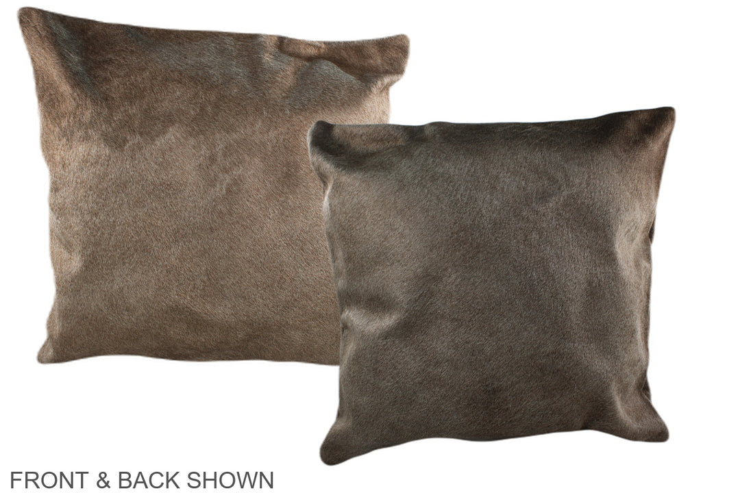 Taupe 20"x20" Brazilian Cowhide Pillow #A36910 by Hudson Hides