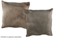 Taupe 20"x20" Brazilian Cowhide Pillow #A36920 by Hudson Hides