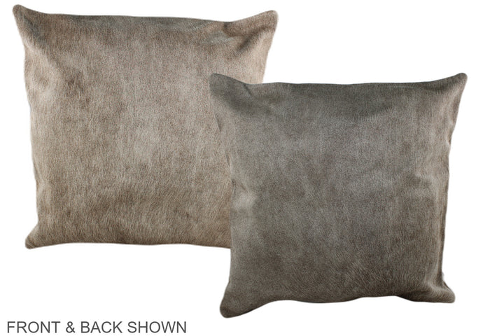 Taupe 20"x20" Brazilian Cowhide Pillow #A36925 by Hudson Hides