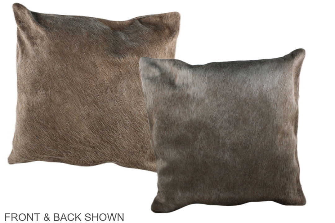 Taupe 20"x20" Brazilian Cowhide Pillow #A36930 by Hudson Hides
