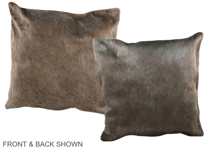 Taupe 20"x20" Brazilian Cowhide Pillow #A36930 by Hudson Hides