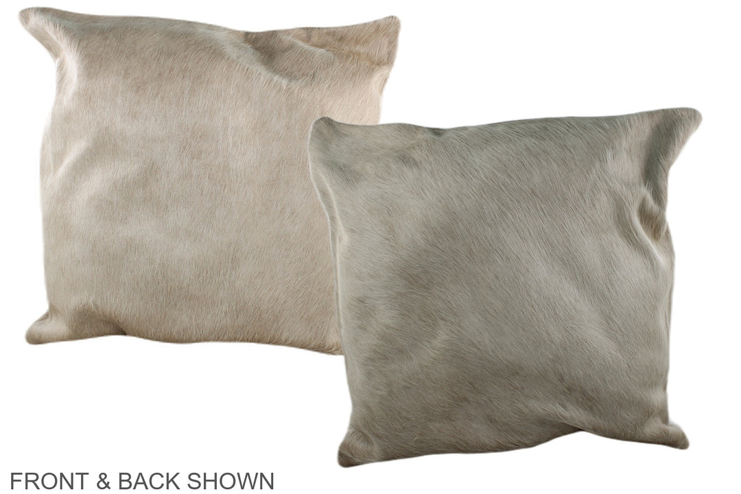 Taupe 20"x20" Brazilian Cowhide Pillow #A36931 by Hudson Hides