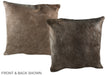 Taupe 20"x20" Brazilian Cowhide Pillow #A36943 by Hudson Hides