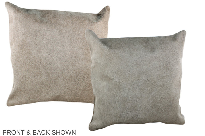 Taupe 20"x20" Brazilian Cowhide Pillow #A36944 by Hudson Hides