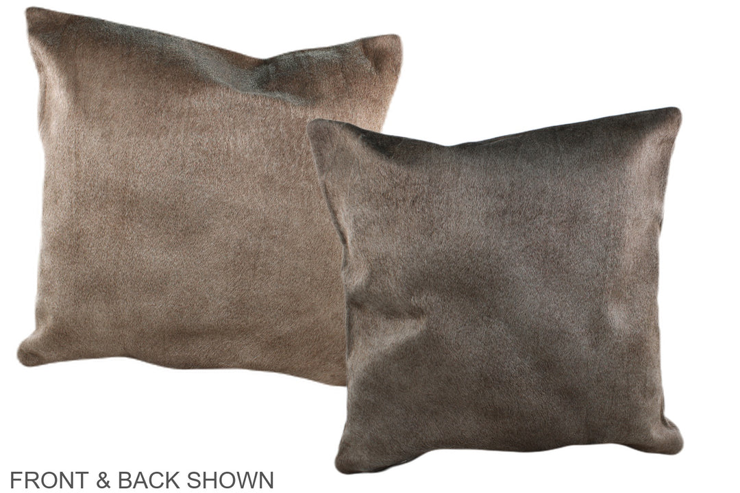 Taupe 20"x20" Brazilian Cowhide Pillow #A36949 by Hudson Hides