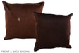 Solid Brown 20"x20" Brazilian Cowhide Pillow #A36953 by Hudson Hides