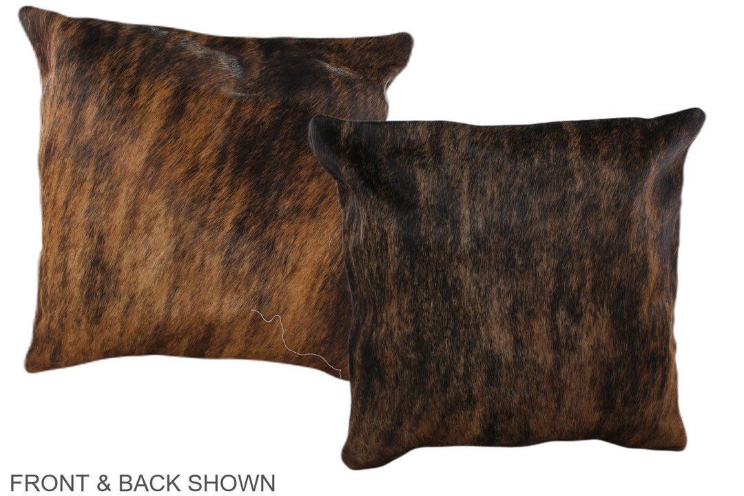 Dark Brindle 20"x20" Brazilian Cowhide Pillow #A36955 by Hudson Hides