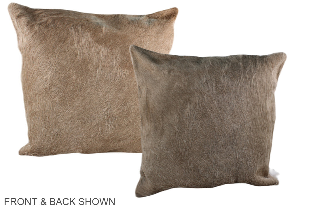 Taupe 20"x20" Brazilian Cowhide Pillow #A36959 by Hudson Hides
