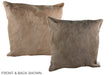 Taupe 20"x20" Brazilian Cowhide Pillow #A36959 by Hudson Hides