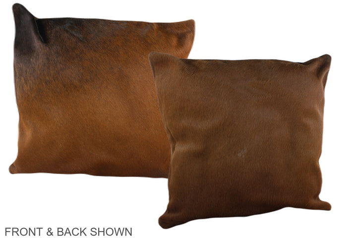 Chocolate 20"x20" Brazilian Cowhide Pillow #A36960 by Hudson Hides