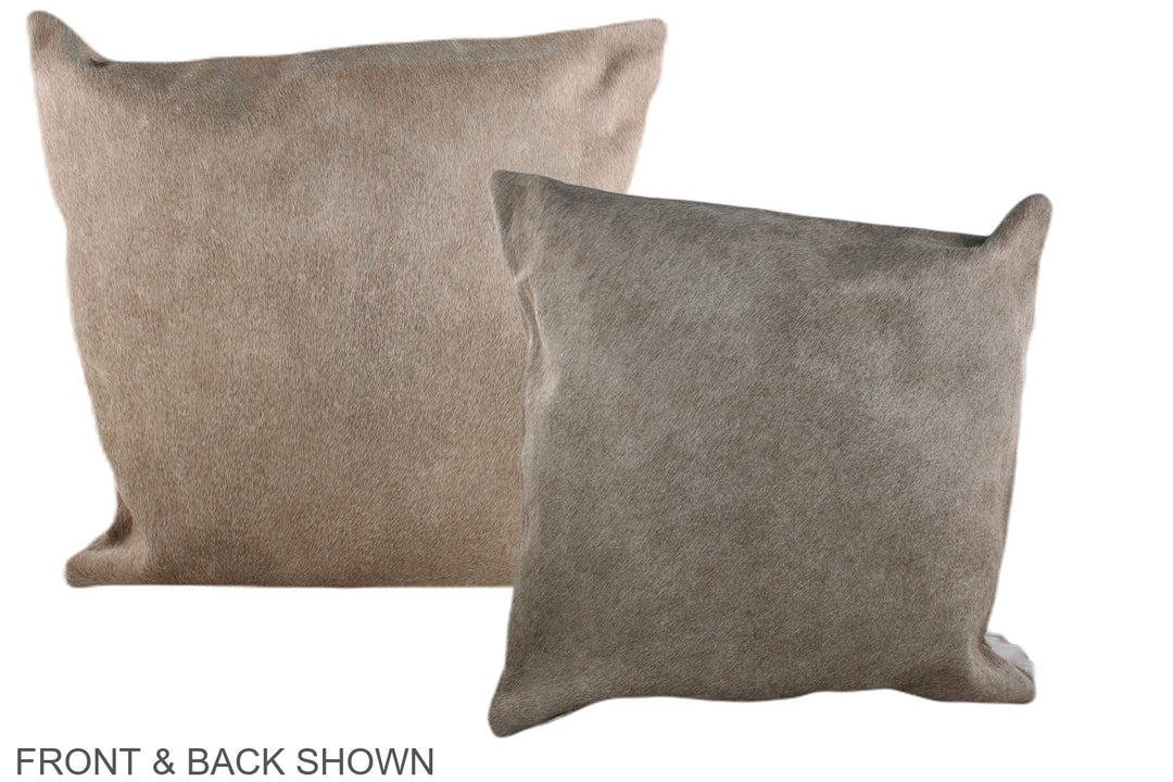 Taupe 20"x20" Brazilian Cowhide Pillow #A36965 by Hudson Hides