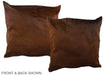 Solid Brown 20"x20" Brazilian Cowhide Pillow #A36966 by Hudson Hides