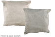 Champagne 20"x20" Brazilian Cowhide Pillow #A36972 by Hudson Hides